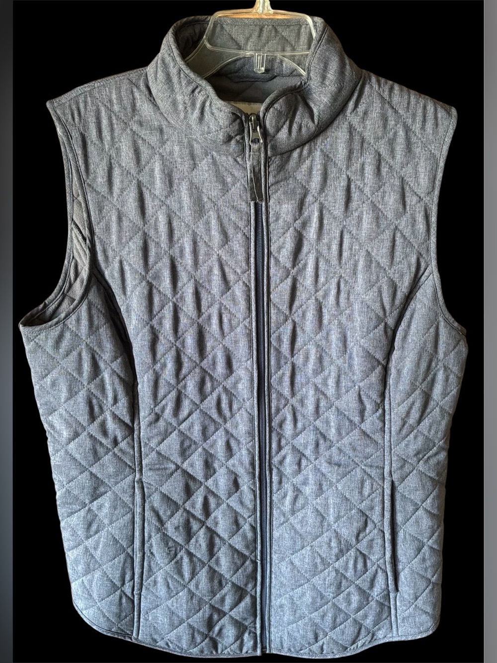 Van Heusen Diamond Quilted Grey Vest Women’s M
